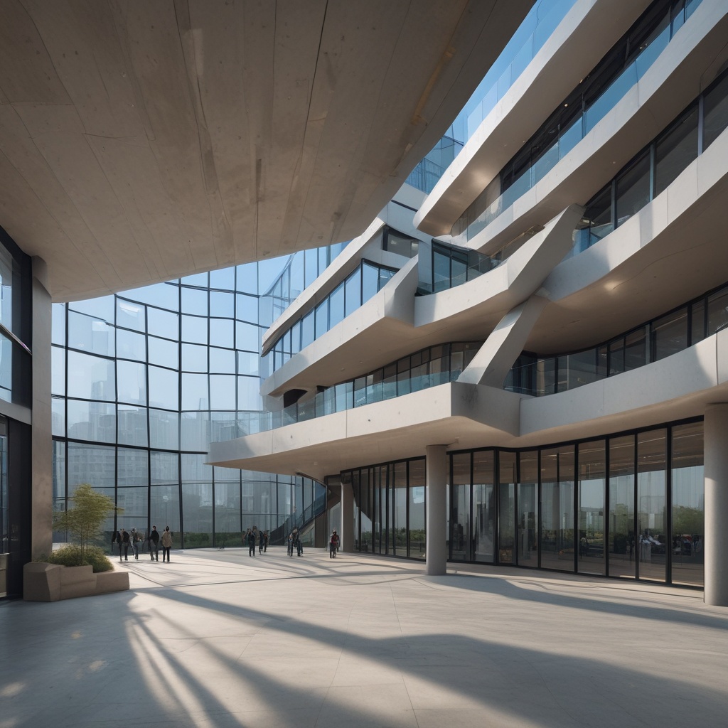 A modern architectural building